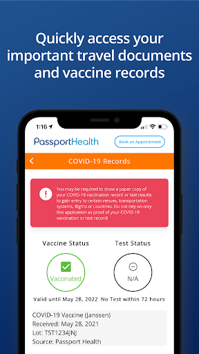 Passport Health Screenshot