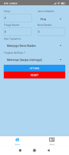 Kalkulator Tdee Screen 2