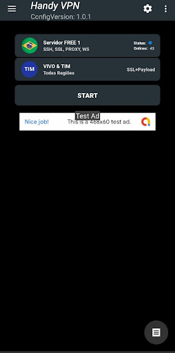 Android application Handy VPN screenshort