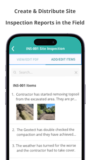 Android application Contract Complete screenshort