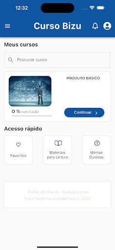 Android application Curso Bizu screenshort