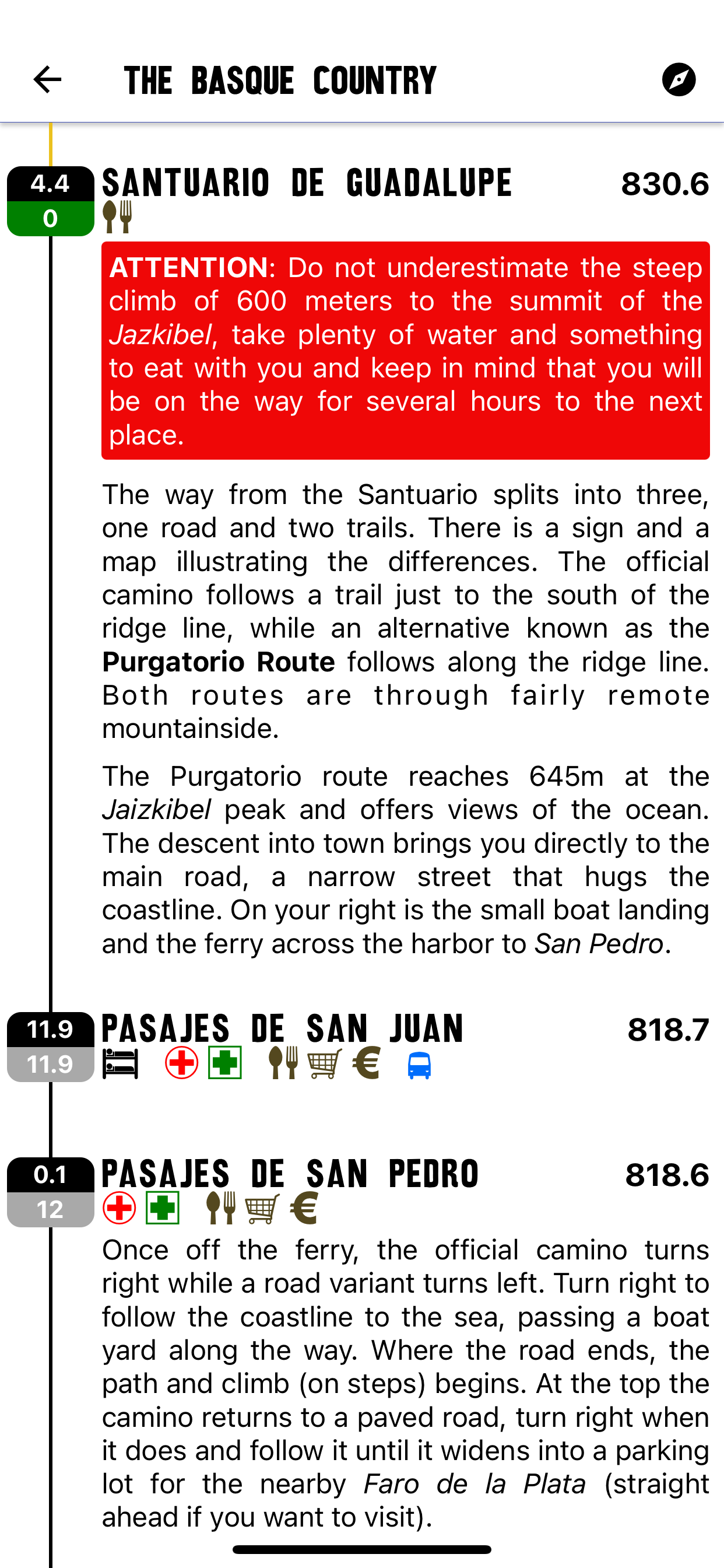 Android application Camino del Norte : A Wise Pilgrim Guide screenshort