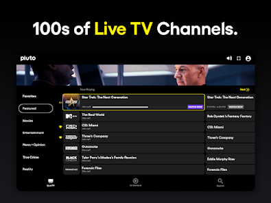 Pluto clearance tv live