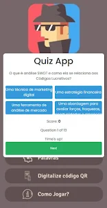 Códigos Lucrativos Quiz App