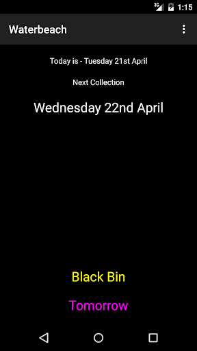 Android application SCAMBS Bin Collections screenshort