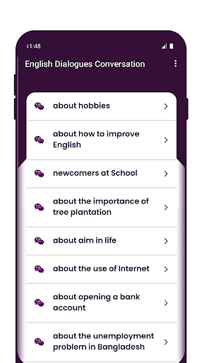 English Dialogues Conversation Screen 2
