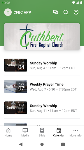 Cuthbert FBC Screen 3