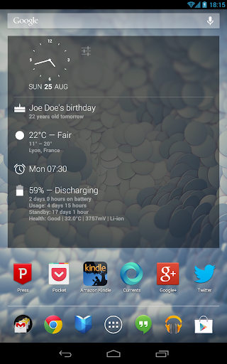 DashClock Birthday Extension