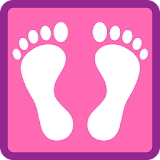 Reflexology foot massage chart icon