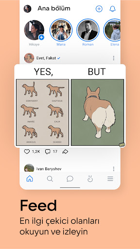 VK: sosyal ağı, mesajlaşma ekran görüntüsü