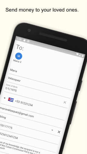 Lindo - Send Money to Cuba Screen 2