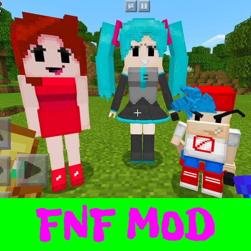 Music battle fnf game in MCPE logo