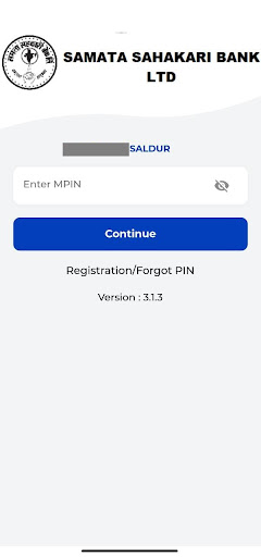 Samata Sahakari Bank - Mob App Screen 3