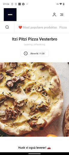 Android application Itzi Pitzi Pizza Vesterbro screenshort