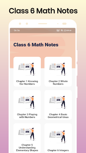 Android application Class 6 Math Notes screenshort