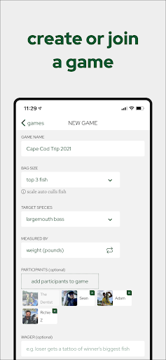 Android application scale - fishing challenges screenshort