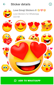 Screenshot 6 Emoji de amor para WhatsApp android