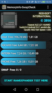 MemoryInfo & Swapfile Check Screenshot
