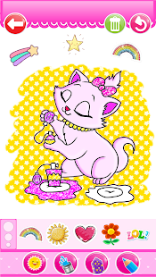 Glitter Cute Kitty Cats Coloring Game apklade screenshots 2