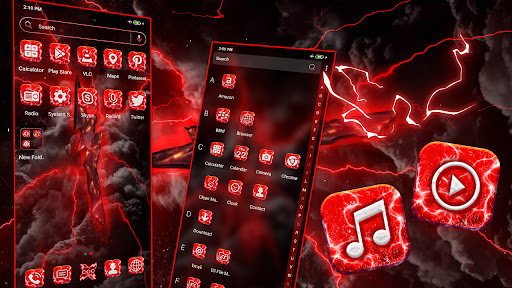 Red Thunderstorm Theme