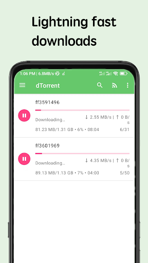 Android application Torrent downloader&player screenshort