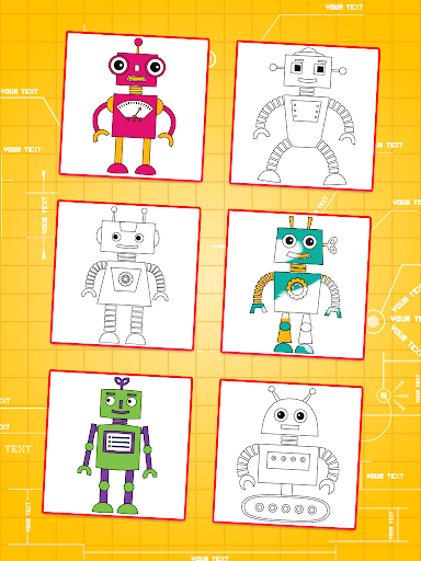 Screenshot of Robots Coloring Pages