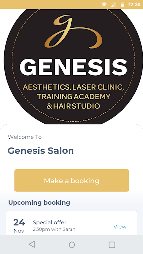 Android application Genesis Salon screenshort