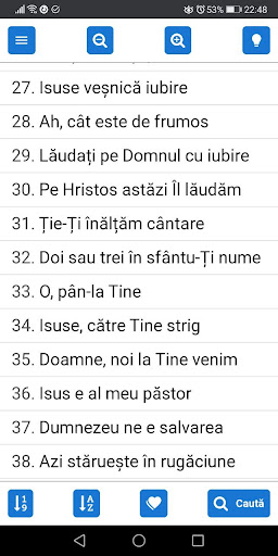 Android application Cantari biserici penticostale screenshort