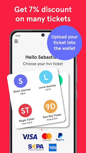 Screenshot of hvv switch – Mobility Hamburg