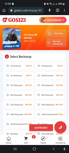 Android application Gosizi: Diamond Top Up Shop screenshort