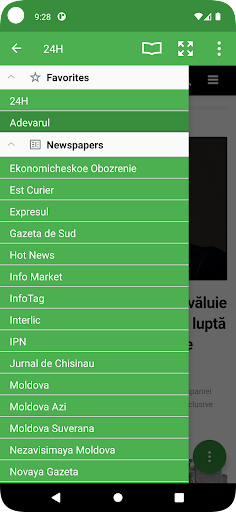 Android application Ziarele Moldova -toate stirile screenshort