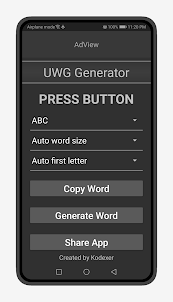 UWG Nick Word Name Generator