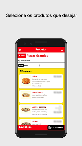 Ápice Pizzas Screen 2