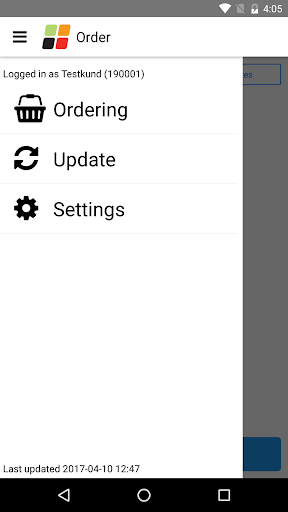 Android application Privab Order screenshort