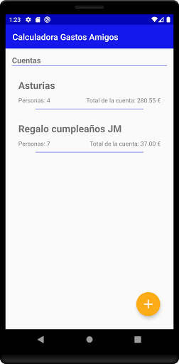 Calculadora Gastos Amigos Screenshot 1 - AppWisp.com
