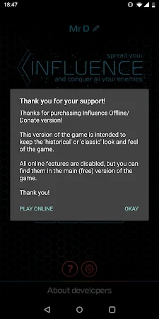 Game screenshot Influence Classic - Offline hack