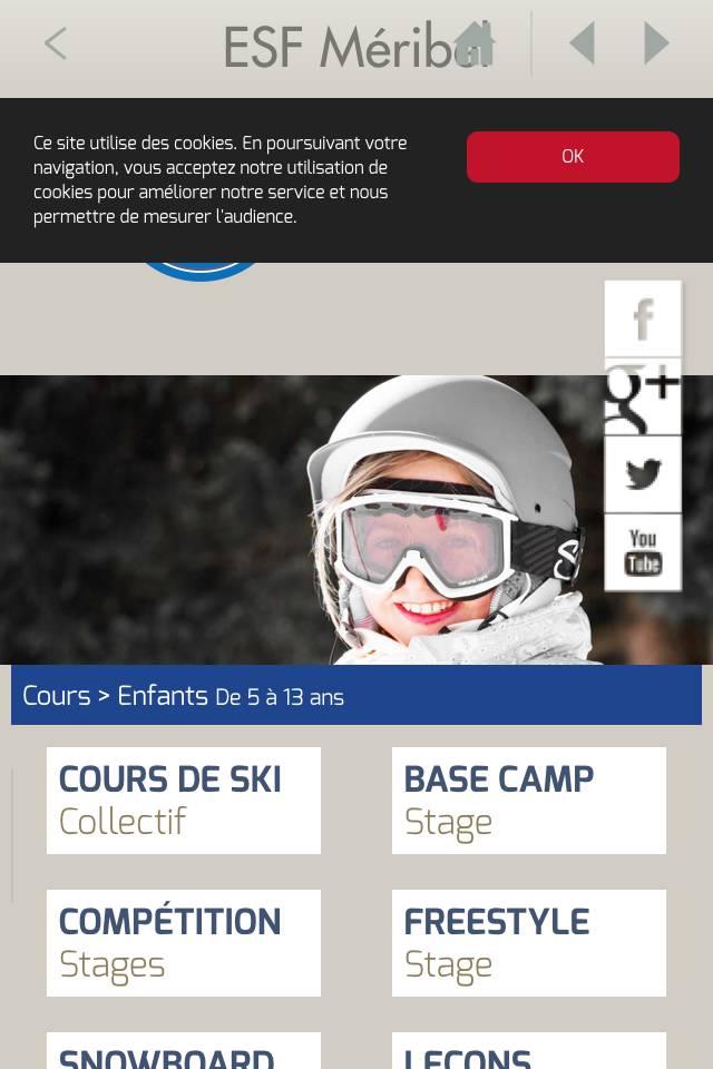 Android application ESF Méribel screenshort