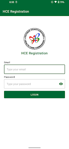 Android application HCE Registration screenshort