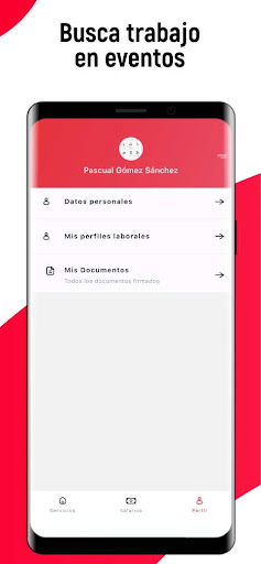 Android application Workout Events screenshort