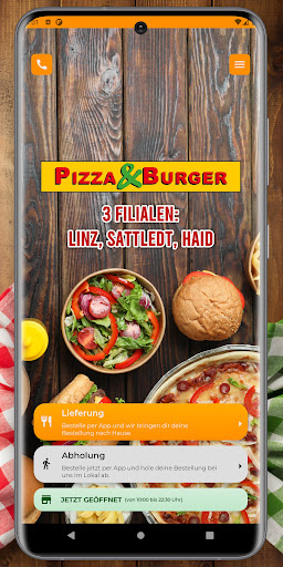 Android application Pizza und Burger screenshort