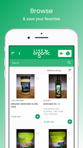 Screenshot of Live Organic