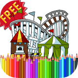 Coloring Book Amusement Park icon