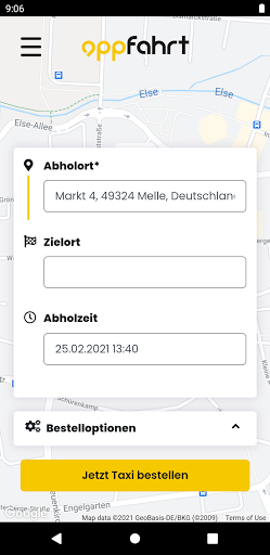 Appfahrt Taxi-App Screen 3