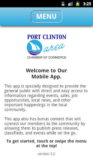 Android application Port Clinton Area Chamber screenshort