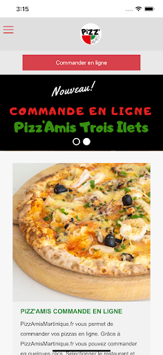 Android application Pizz'Amis screenshort