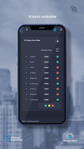 Android application WeatherWatch screenshort