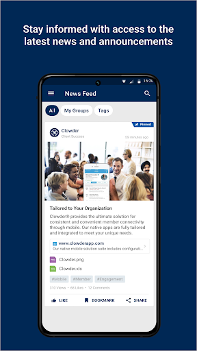 Android application Clowder Connect screenshort