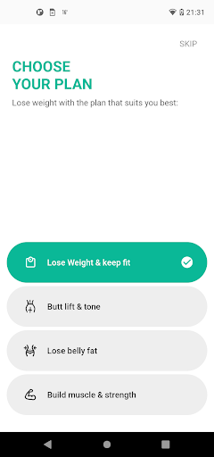 Android application Hometraining for Women screenshort