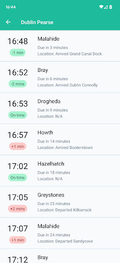 Next Train Screen 2