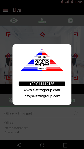 Android application Elettro2S EasyView screenshort